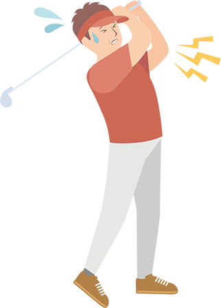 スポーツなどによる腱の痛みイメージ